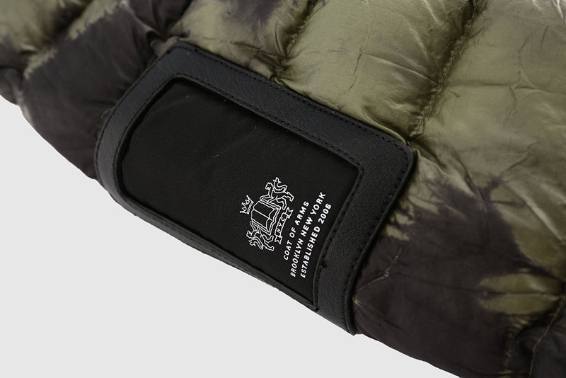 Olive Tie Dye Puffer - Packable Airplane Pillow